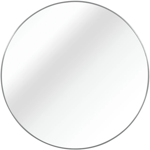 Alt view image 5 of 7 - 42 Inch Silver Metal Framed Round Bathrrom Mirror for Wall, Aluminium, MDF and Mirror
