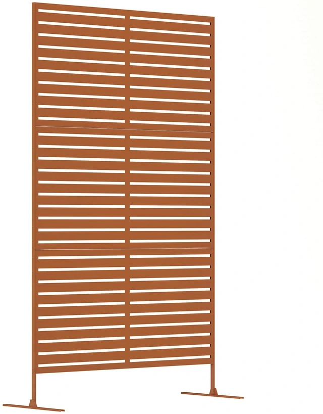 Main image of Metal Outdoor Privacy Screen, 78 Inch 48 Inch Decorative Privacy Fence Screen Freestanding Outdoor Divider