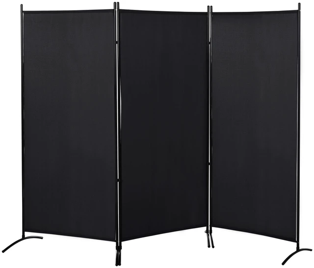 Main image of 3 Panel Divider Screen, 6 ft Tall Folding Privacy Screen Freestanding Partition Wall Divider for Indoor, Black