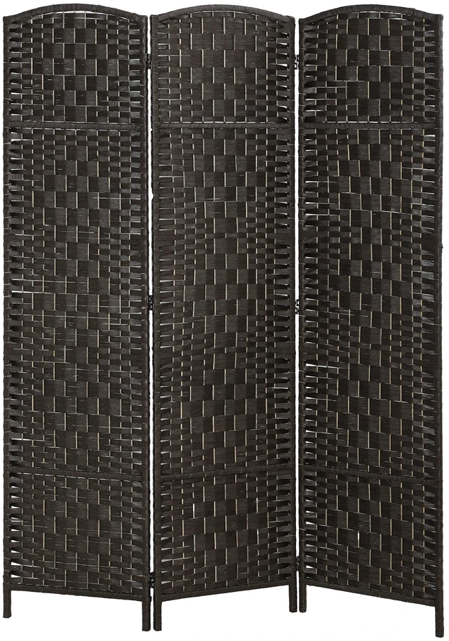 Main image of Divider 3 Panel, Tall Folding Privacy Screen Freestanding Hand Woven Partition for Separation with 360° Hinges Paper