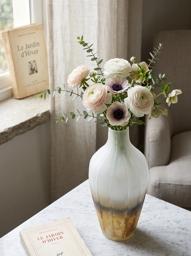 Alt view image 7 of 7 - 16.5 Inch Glass Vase for Decor, Flower Vase Table Centerpieces, Multicolor, Jars