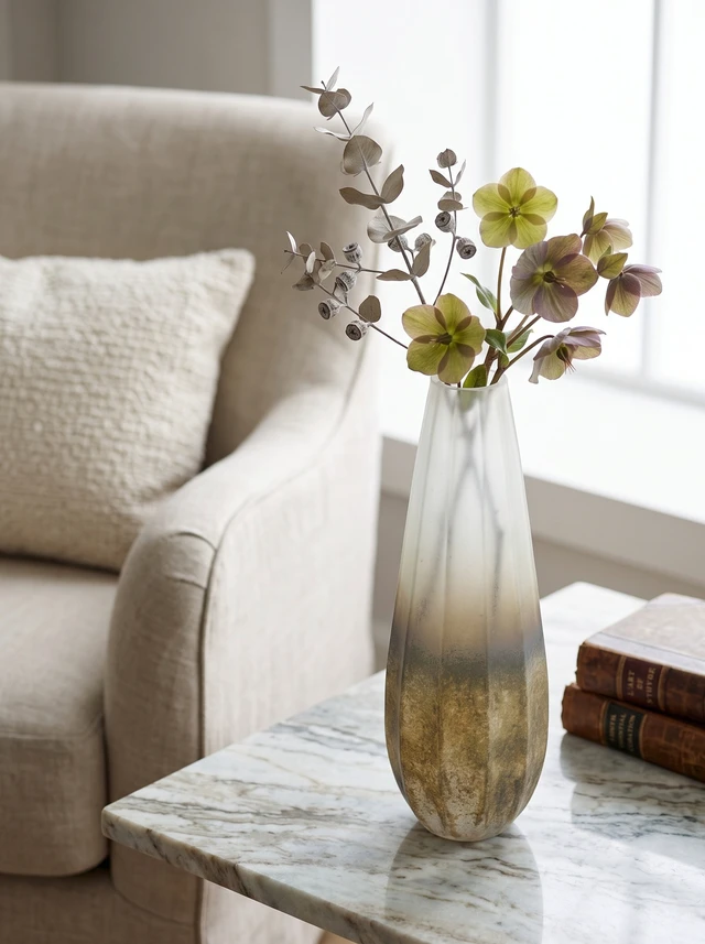 Alt view image 7 of 7 - 15 Inch Glass Vase for Decor, Flower Vase Table Centerpieces, Multicolor, Jars