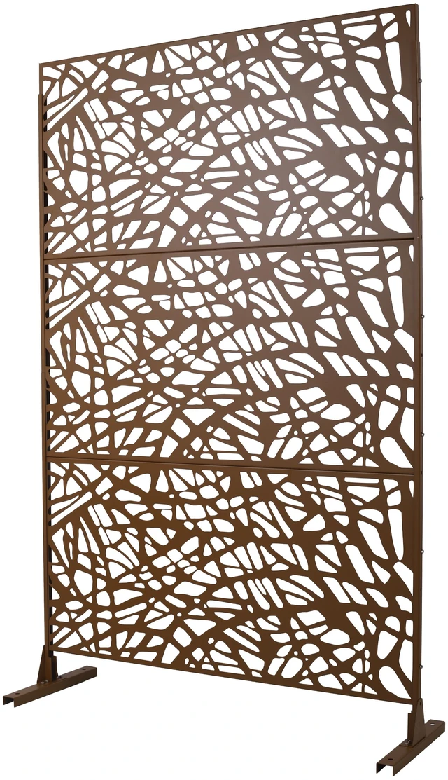 Alt view image 2 of 7 - Outdoor and Indoor Privacy Screen Metal Privacy Screen Inch×48 Inch, Freestanding Decorative for Deck Patio Fence