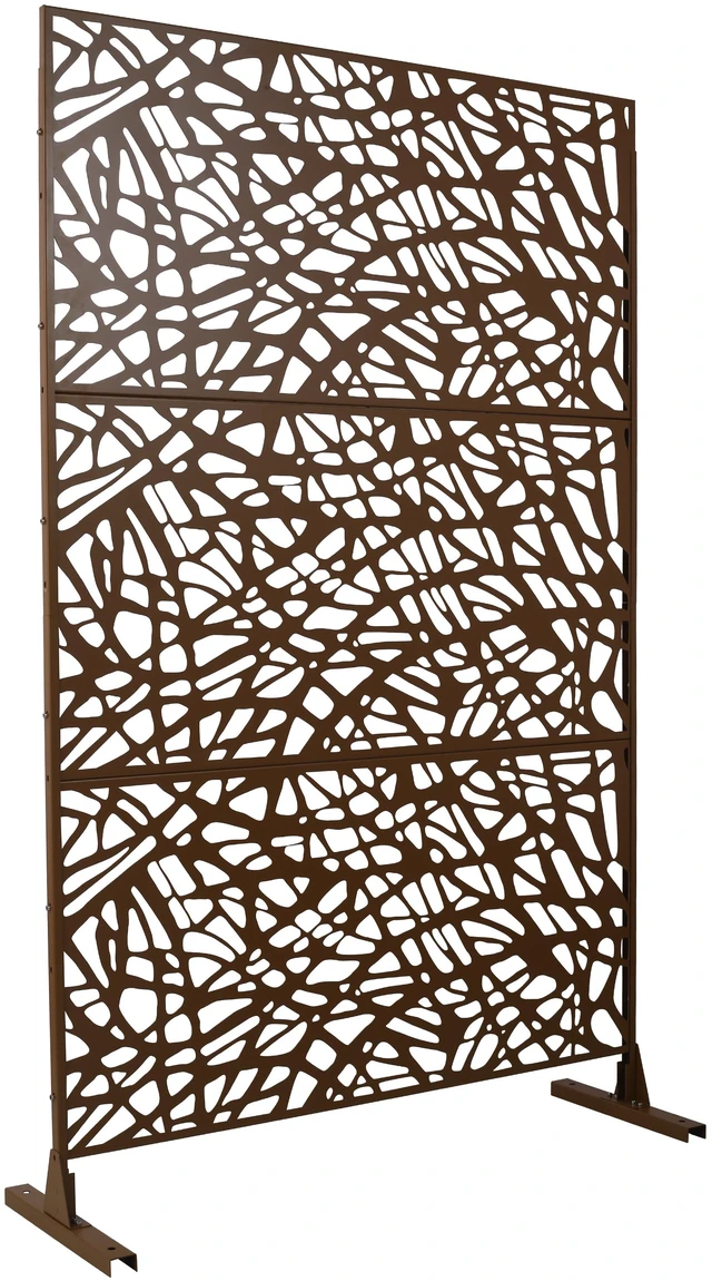 Alt view image 4 of 7 - Outdoor and Indoor Privacy Screen Metal Privacy Screen Inch×48 Inch, Freestanding Decorative for Deck Patio Fence