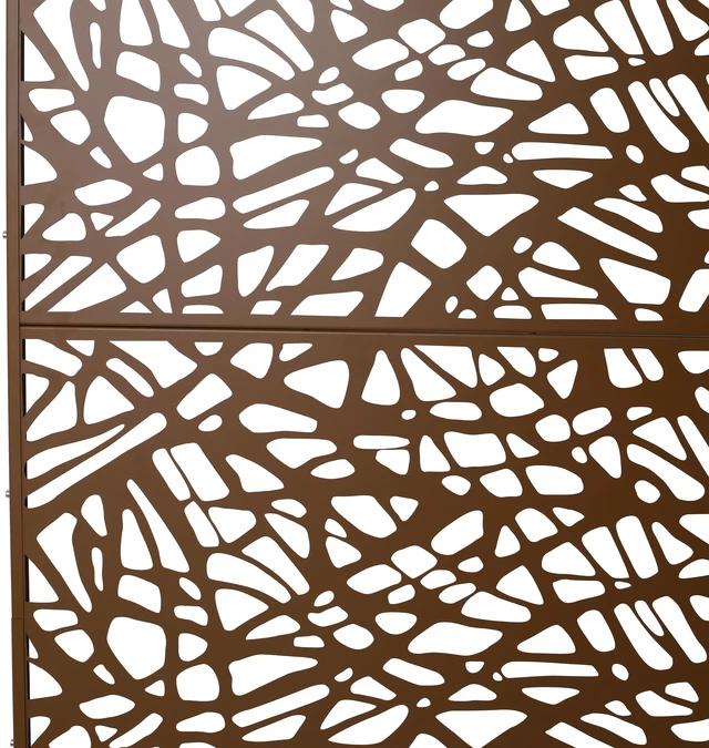 Alt view image 6 of 7 - Outdoor and Indoor Privacy Screen Metal Privacy Screen Inch×48 Inch, Freestanding Decorative for Deck Patio Fence