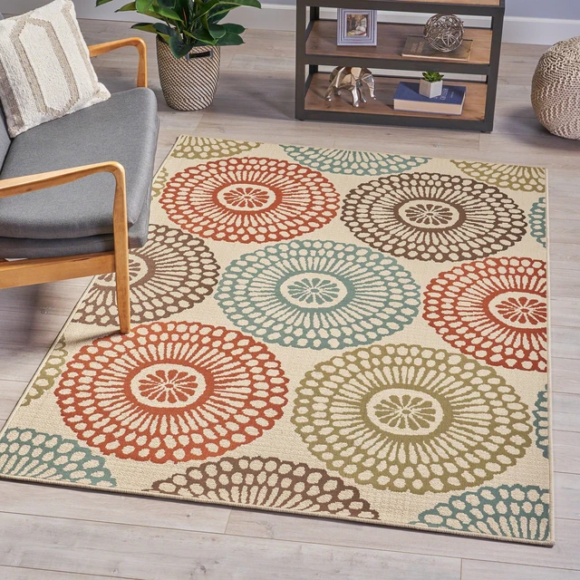Alt view image 4 of 7 - 5 3 Inch 7 6 Inch Rug, Beige, Polypropylene, Rugs