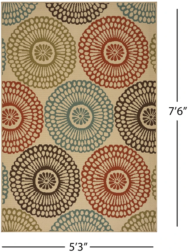 Alt view image 6 of 7 - 5 3 Inch 7 6 Inch Rug, Beige, Polypropylene, Rugs
