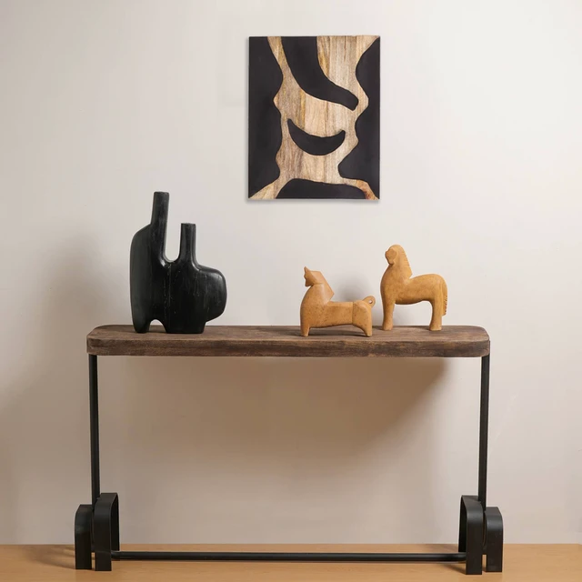 Alt view image 3 of 5 - Wall Art Spaces Handcrafted Wooden Wall Decor 16, Black Brown, Wood, Décor