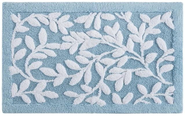 Alt view image 5 of 7 - 21 34 Inch Cotton Tufted Bath Rug, Blue, Rugs
