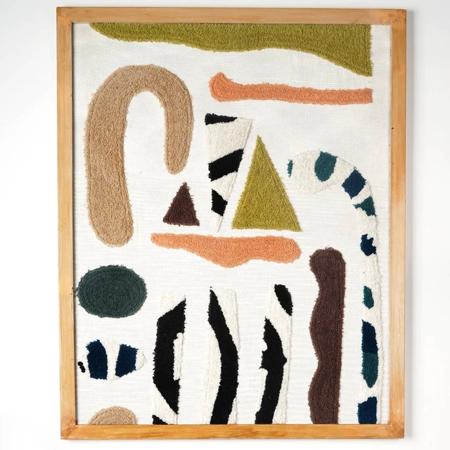 Alt view image 2 of 5 - Organic Impressions Wall Art, Multi, Wood and Fabric, Wall Décor