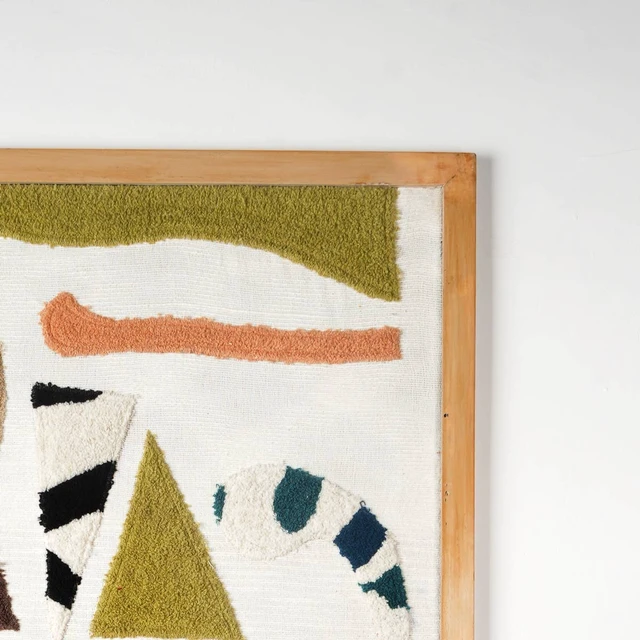 Alt view image 3 of 5 - Organic Impressions Wall Art, Multi, Wood and Fabric, Wall Décor