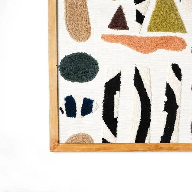 Alt view image 5 of 5 - Organic Impressions Wall Art, Multi, Wood and Fabric, Wall Décor
