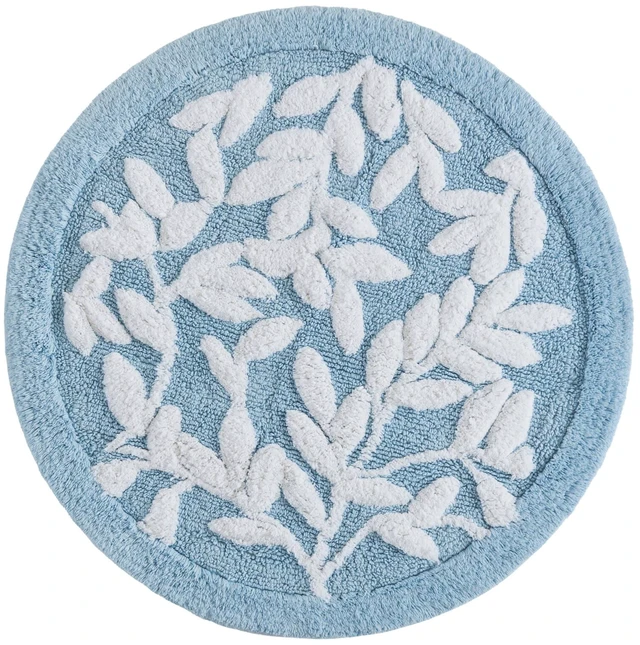 Alt view image 2 of 7 - 25 Inch Cotton Tufted Bath Rug, Blue, Rugs