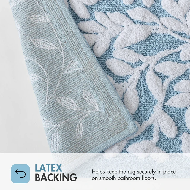 Alt view image 5 of 7 - 25 Inch Cotton Tufted Bath Rug, Blue, Rugs