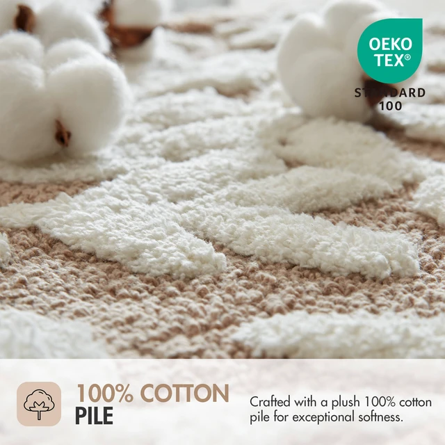 Alt view image 2 of 7 - 21 34 Inch Cotton Tufted Bath Rug, Mushroom, Rugs