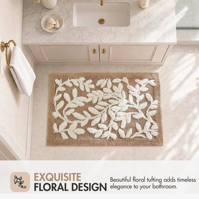 Alt view image 4 of 7 - 21 34 Inch Cotton Tufted Bath Rug, Mushroom, Rugs