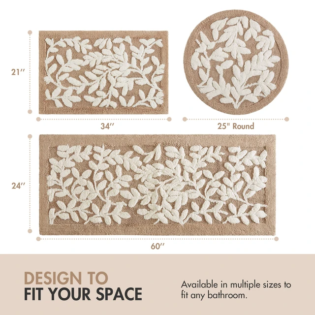 Alt view image 6 of 7 - 21 34 Inch Cotton Tufted Bath Rug, Mushroom, Rugs