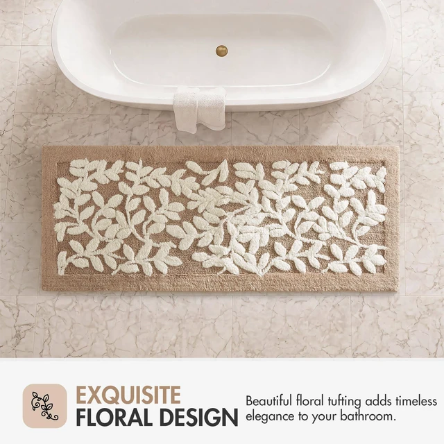 Alt view image 4 of 7 - 24 60 Inch Cotton Tufted Bath Rug, Mushroom, Rugs