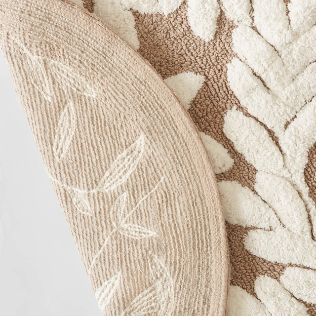 Alt view image 7 of 7 - 25 Inch Cotton Tufted Bath Rug, Mushroom, Rugs