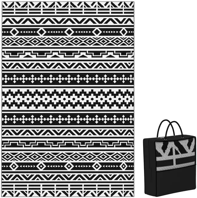 Alt view image 3 of 7 - Outdoor Rug for Patio, 6 Waterproof Large Mat Reversible Plastic Straw Rug for Decor Portable Outside Camping Area