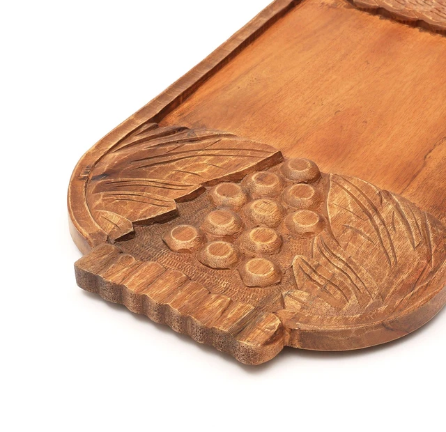 Alt view image 2 of 4 - Briano Handmade Wooden Décor and Serving Tray Platter 29.5 14, Brown, Wood