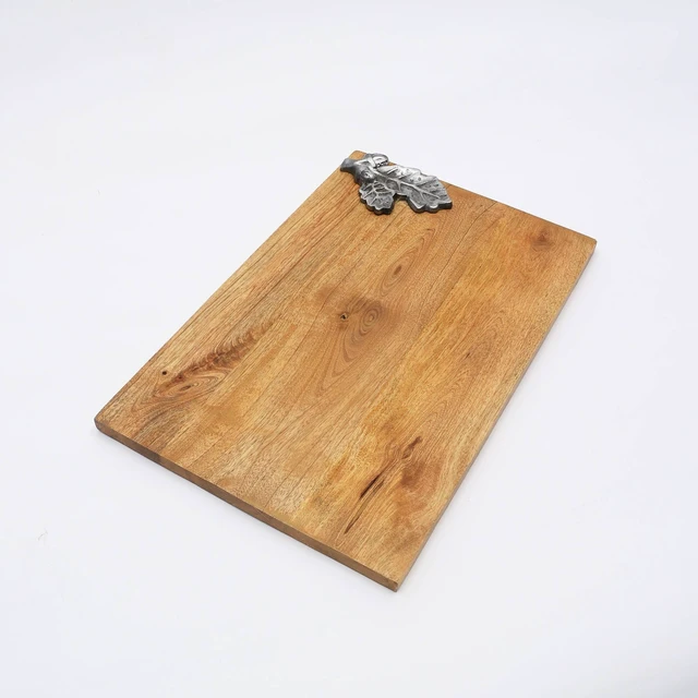 Alt view image 2 of 5 - Leaf Land Wooden Platter, Natural Wood, Wood