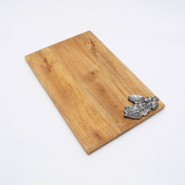 Alt view image 3 of 5 - Leaf Land Wooden Platter, Natural Wood, Wood