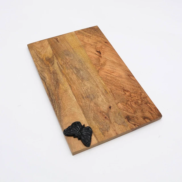 Alt view image 2 of 5 - Butterfly Wooden Platter, Natural Wood, Wood