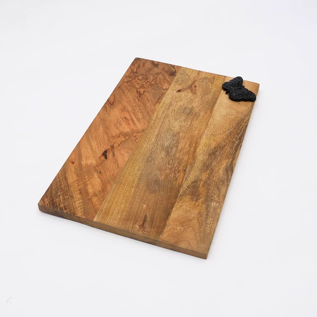 Alt view image 3 of 5 - Butterfly Wooden Platter, Natural Wood, Wood