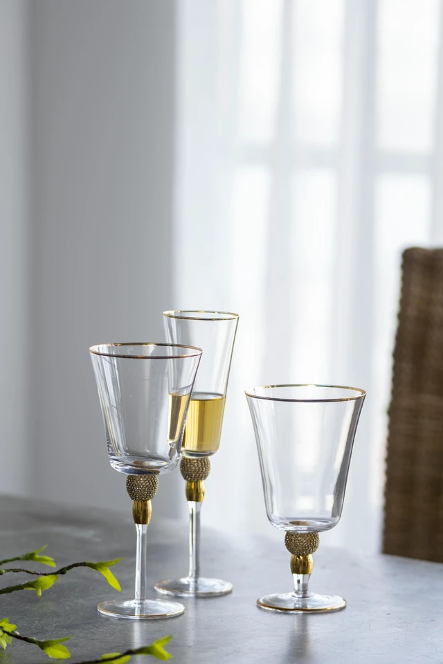 Alt view image 4 of 7 - 4.1 7.5 Inch Goblet with Rim, Set, Clear, Glass