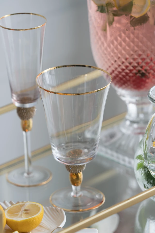 Alt view image 3 of 7 - 4.1 7.5 Inch Goblet with Rim, Set, Clear, Glass