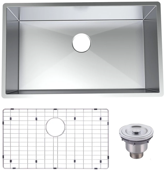 Alt view image 6 of 7 - Undermount Double Bowl Stainless Steel Kitchen Sink, Steel Gray