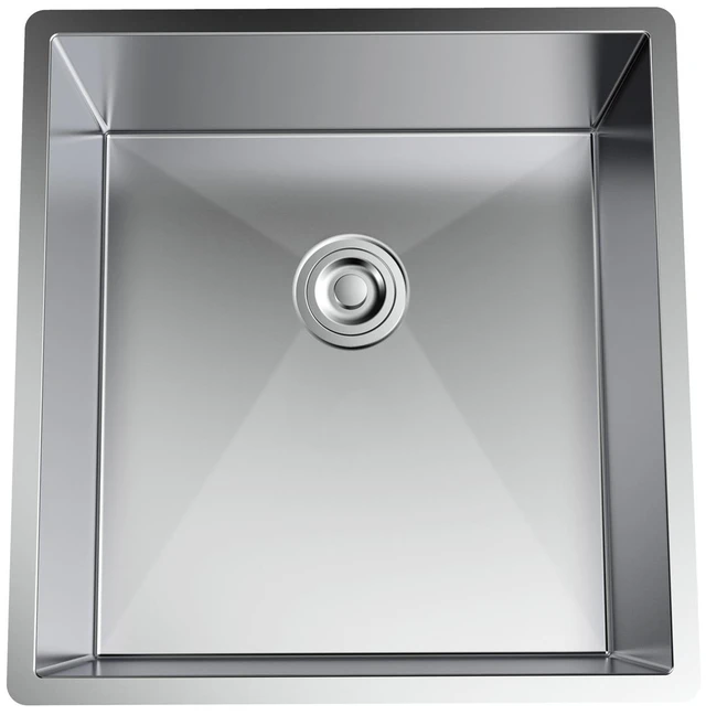 Alt view image 6 of 7 - Undermount Kitchen Sink 17 18 Inch Single Bowl, Stainless Steel Compact Sink, Steel Gray, Stainless