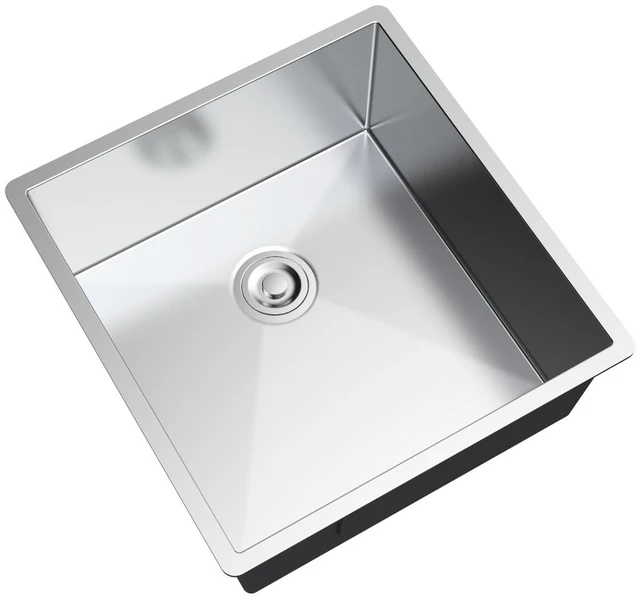 Alt view image 7 of 7 - Undermount Kitchen Sink 17 18 Inch Single Bowl, Stainless Steel Compact Sink, Steel Gray, Stainless