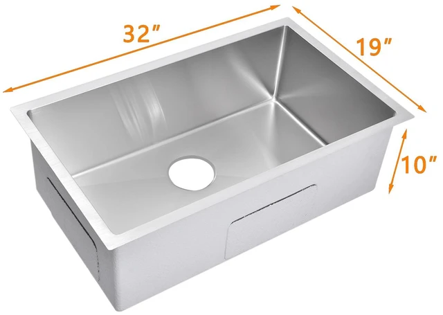 Alt view image 2 of 6 - Undermount Stainless Steel Kitchen Sink, Steel Gray