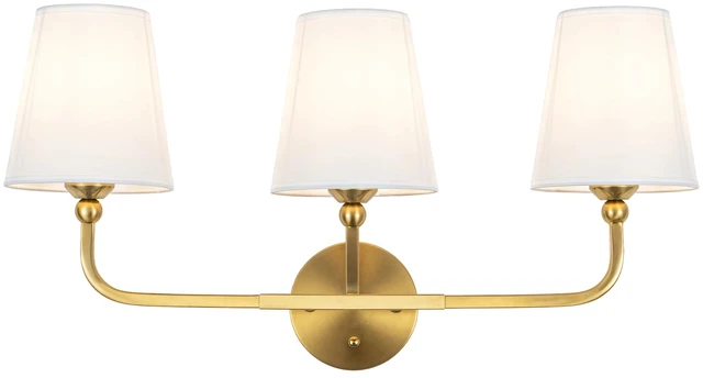 Main image of Three Lighting Fixtures, Fabric Covered Craftsmanship Dressing Table Lamp Suitable for Kitchens Dining Bedrooms