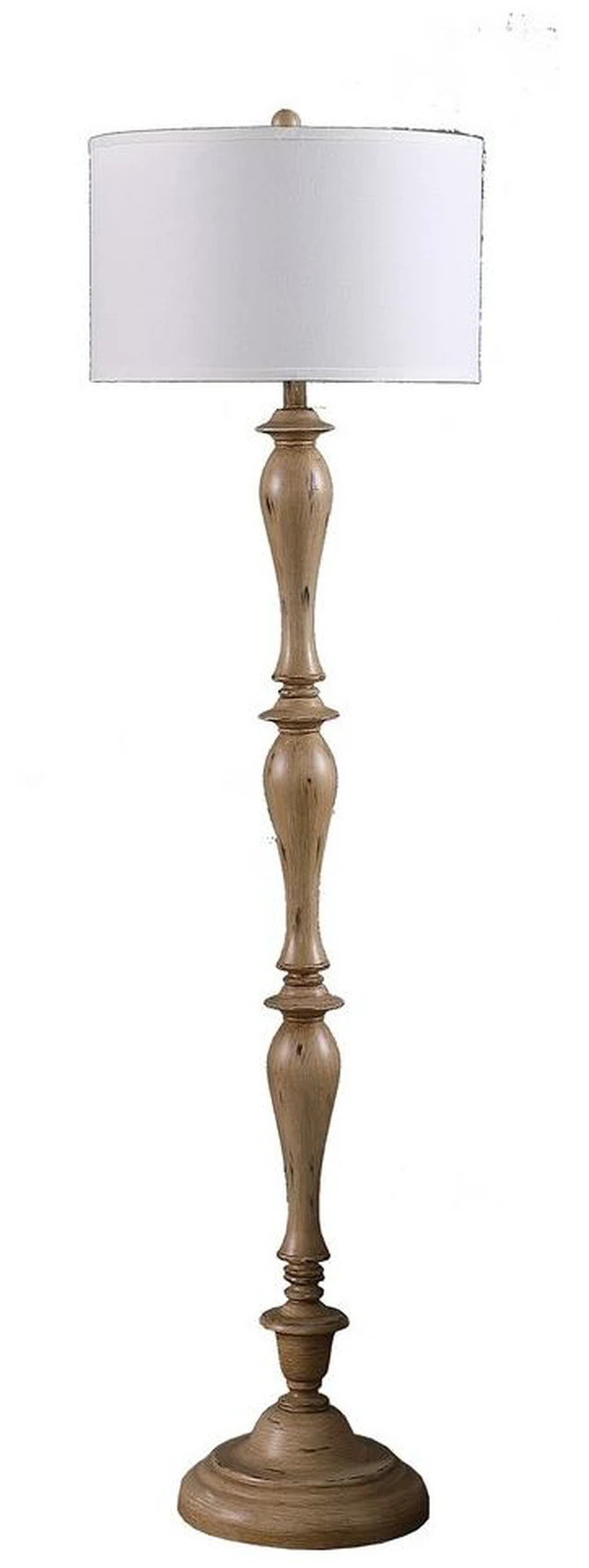 Main image of 61.5 Inch in Coastal Effect Polyresin Floor Lamp, Cream, Lighting Lamps