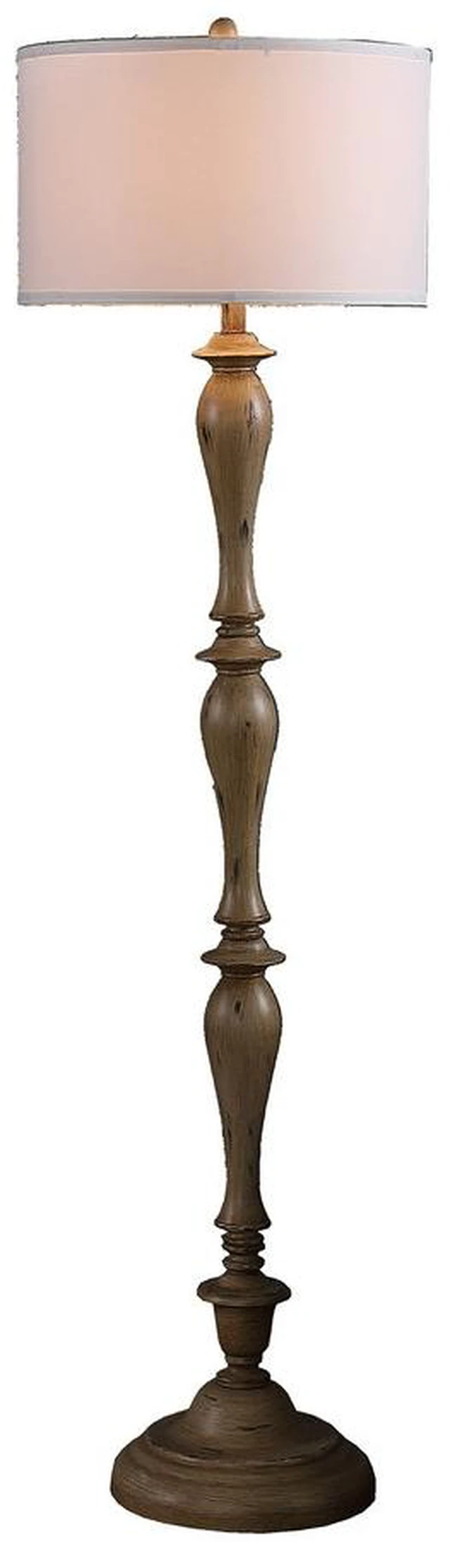 Alt view image 2 of 5 - 61.5 Inch in Coastal Effect Polyresin Floor Lamp, Cream, Lighting Lamps
