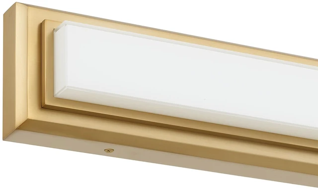 Alt view image 2 of 5 - 24 Inches Integrated LED Vanity Light Bar, Antique Brass, Steel, Lighting