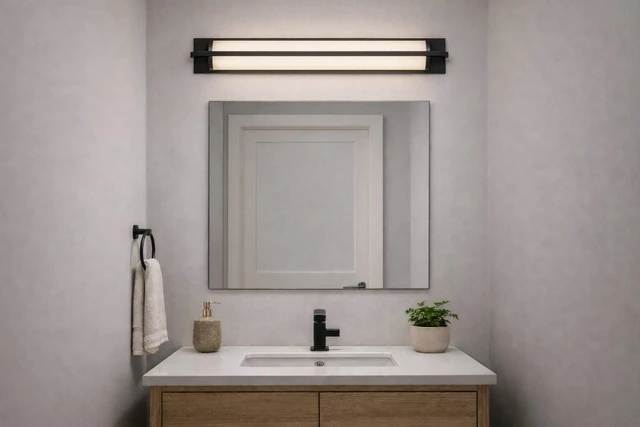 Main image of 24 Inches Integrated LED Vanity Light Bar, Black, Steel, Lighting