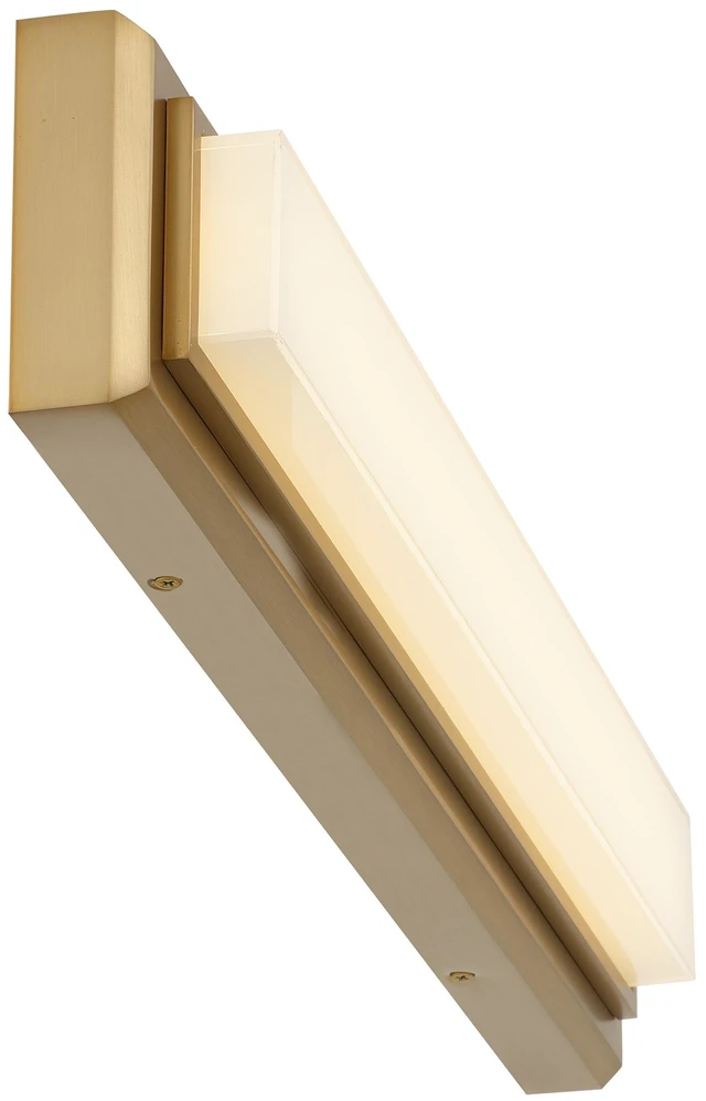 Alt view image 5 of 5 - 24 Inches Integrated LED Vanity Light Bar, Antique Brass, Steel, Lighting