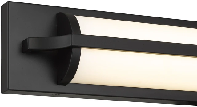 Alt view image 6 of 6 - 24 Inches Integrated LED Vanity Light Bar, Black, Steel, Lighting