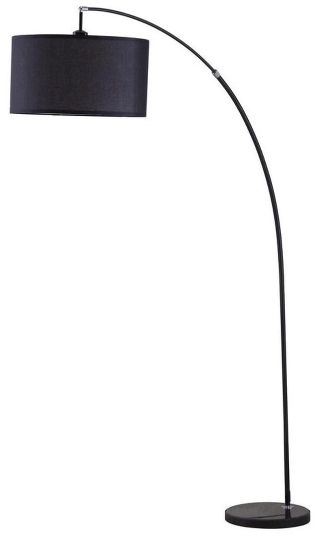 Main image of 86 Inch Tall Metal Floor Arc Lamp Bella, Black, Lighting Lamps
