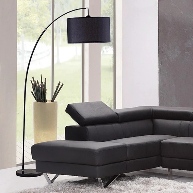 Alt view image 2 of 5 - 86 Inch Tall Metal Floor Arc Lamp Bella, Black, Lighting Lamps