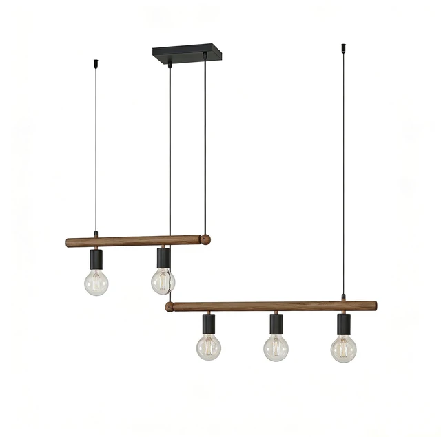 Alt view image 5 of 7 - Macgregor 5 Light Kitchen Island Pendant, Hanging Lamp for Dining Living Bulb, Brown, Glass, Lighting Lamps