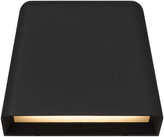 Alt view image 3 of 5 - 5.5 Inch Sand LED Wall Sconce, Black, Steel, Outdoor Lighting