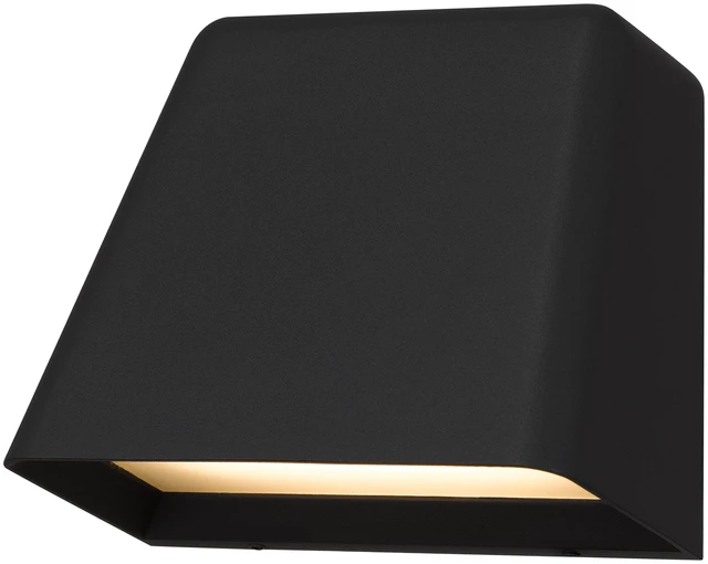 Main image of 5.5 Inch Sand LED Wall Sconce, Black, Steel, Outdoor Lighting