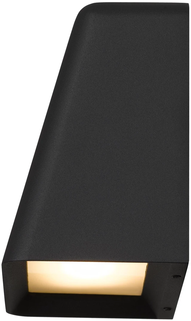 Alt view image 4 of 5 - 5.5 Inch Sand LED Wall Sconce, Black, Steel, Outdoor Lighting