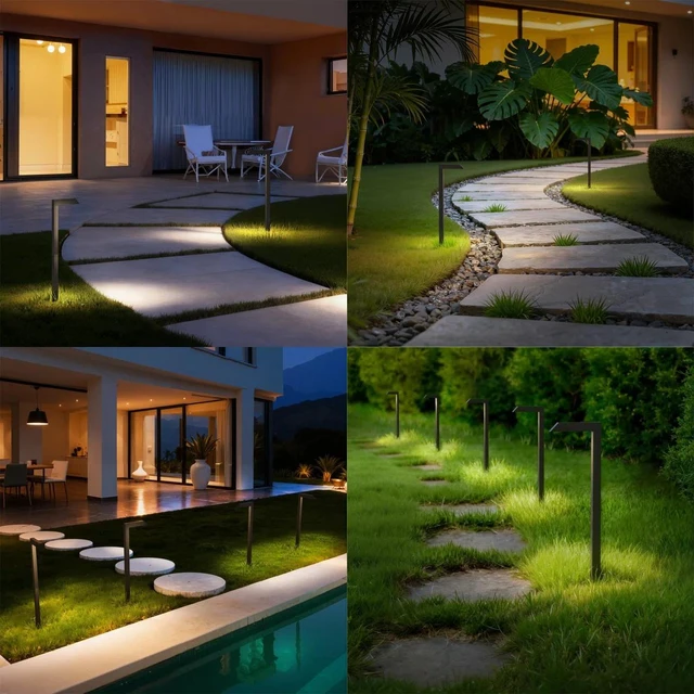 Alt view image 6 of 7 - Low Voltage Pathway Lights, Pack Outdoor LED Garden Lights Cast Aluminum Landscape Lighting Waterproof for Patio Yard