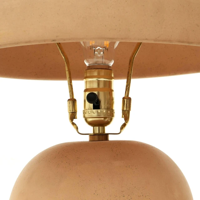 Alt view image 5 of 6 - Decorative Ceramic Table Lamp for Living Bedroom-Tabletop 13, Beige, Lighting Lamps